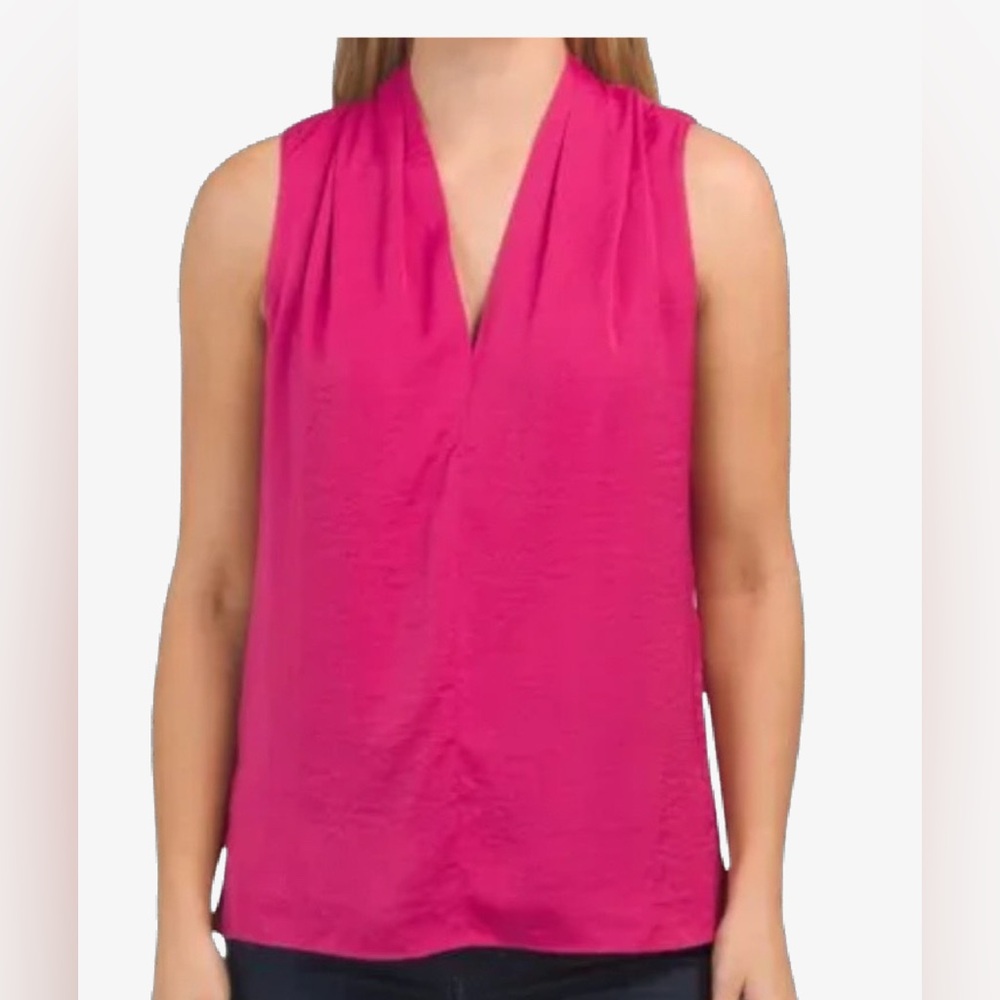 Kobi Halperin Melania Pink Sleeveless Blouse Sz Large